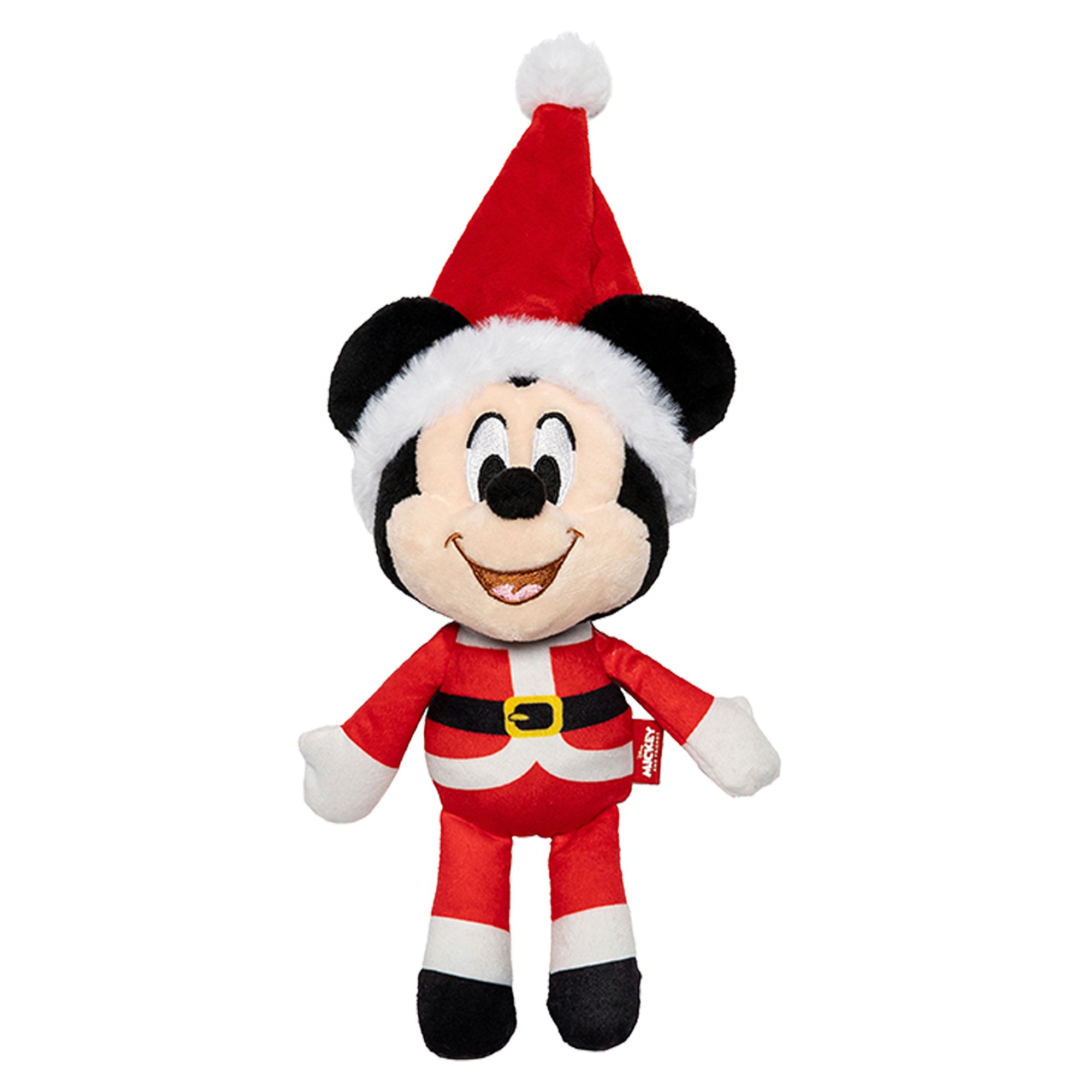 Licensed Brand Mickey Mouse Santa Plush Toy in Red/White | PetSmart