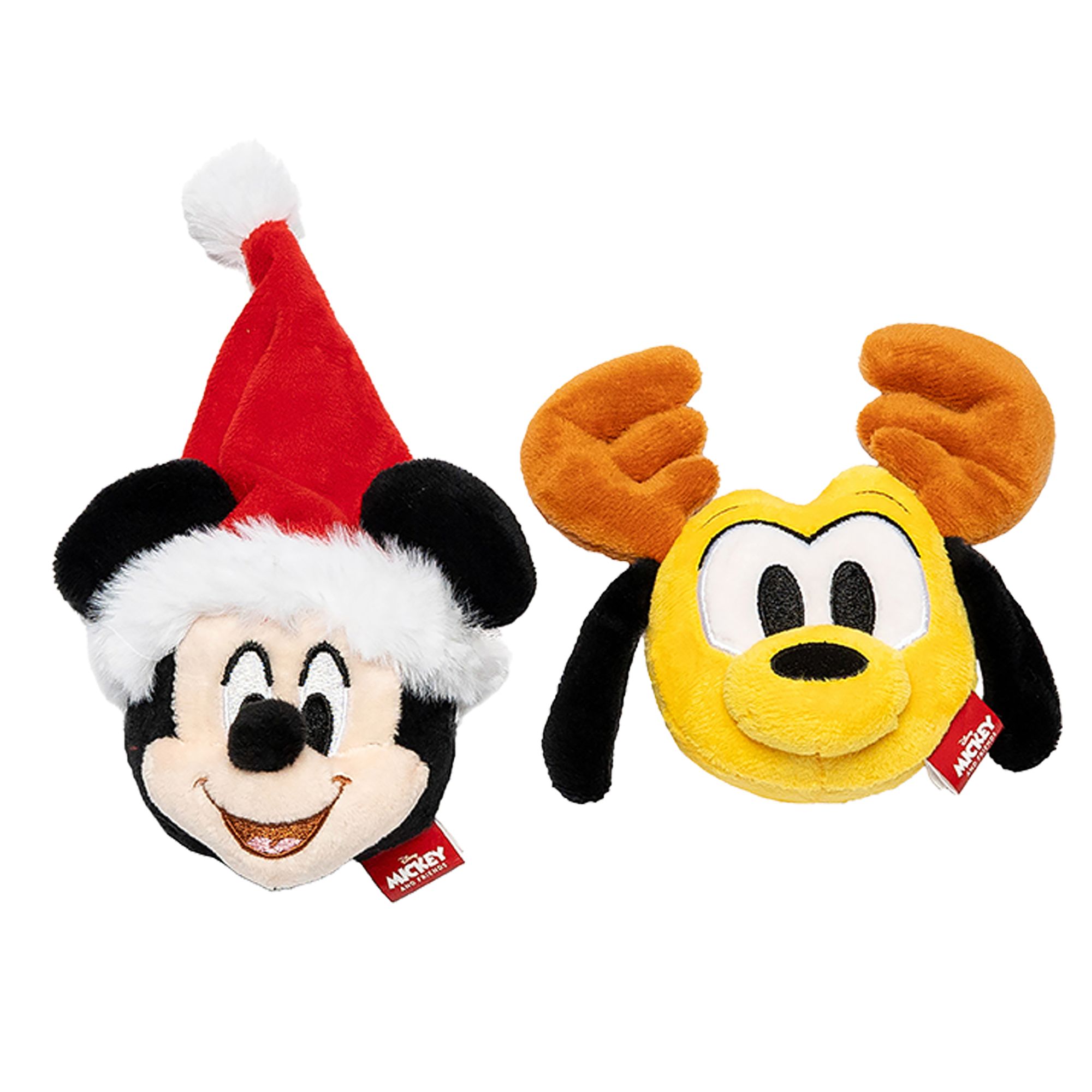 Licensed Brand Mickey and Pluto 2 Pack Ball Plush Dog Toys | PetSmart
