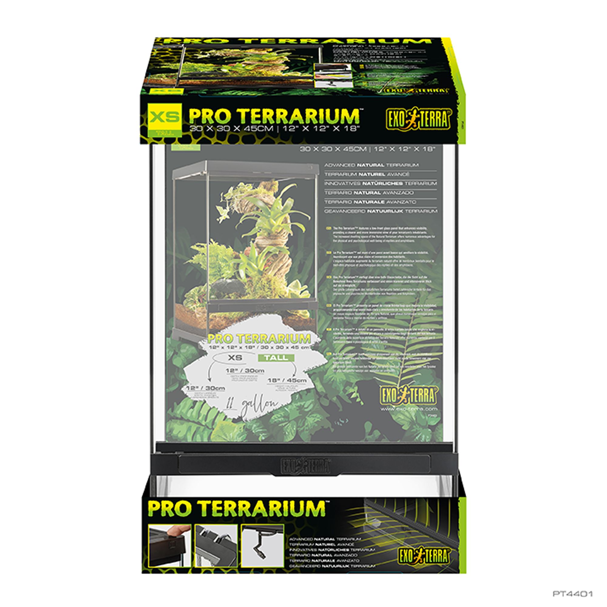 Exo Terra Pro Terrarium Advanced Natural Terrarium - Extra Small-Tall - 30 x 30 x 45 cm