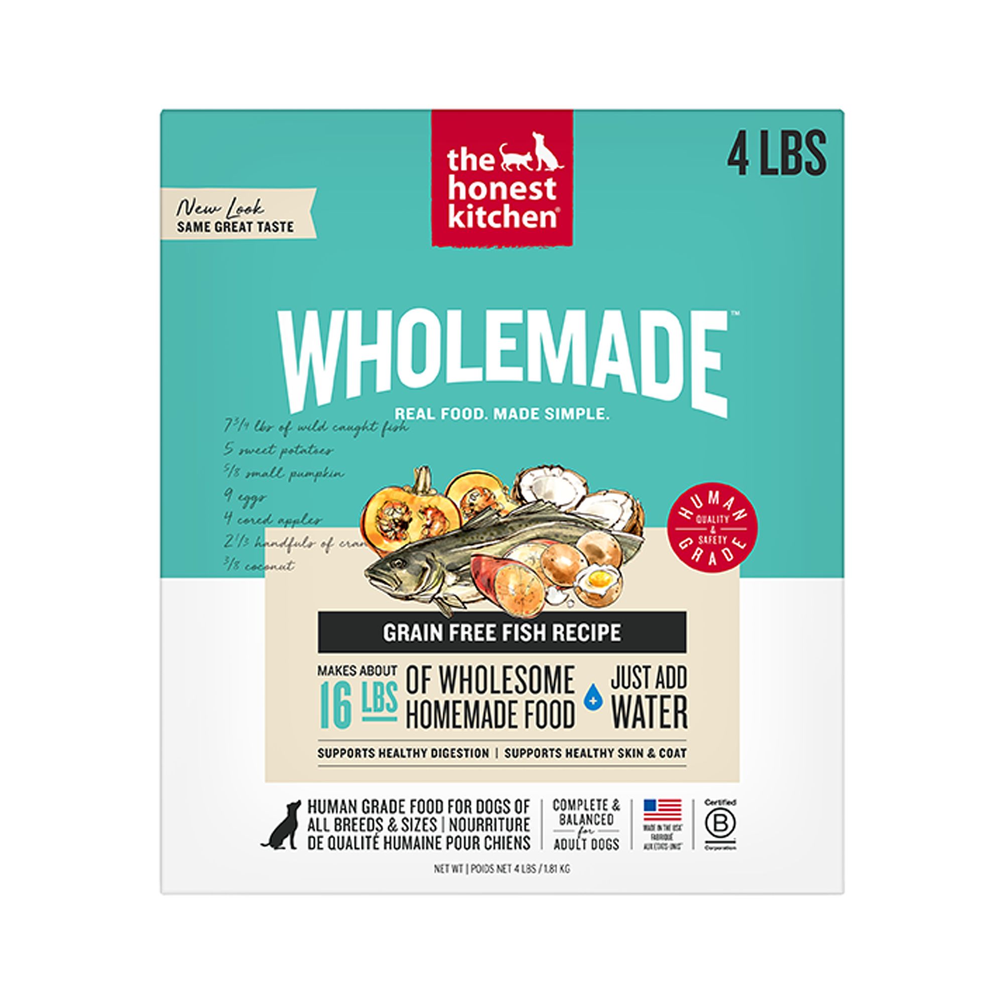 The Honest Kitchen Grain Free Dehydrated Adult Dog Food - Fish, Size: 4 lb | PetSmart White