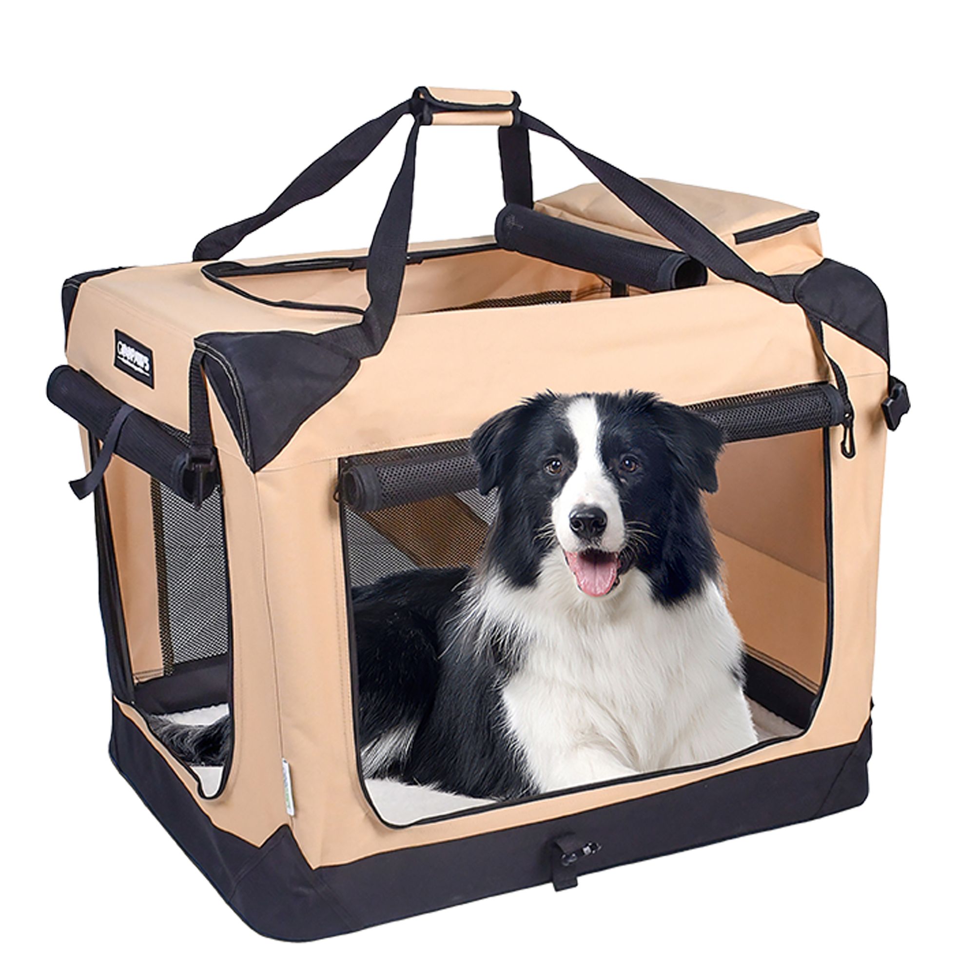 Jespet 3 Door Dog Crate in Beige, Size: 30" | PetSmart