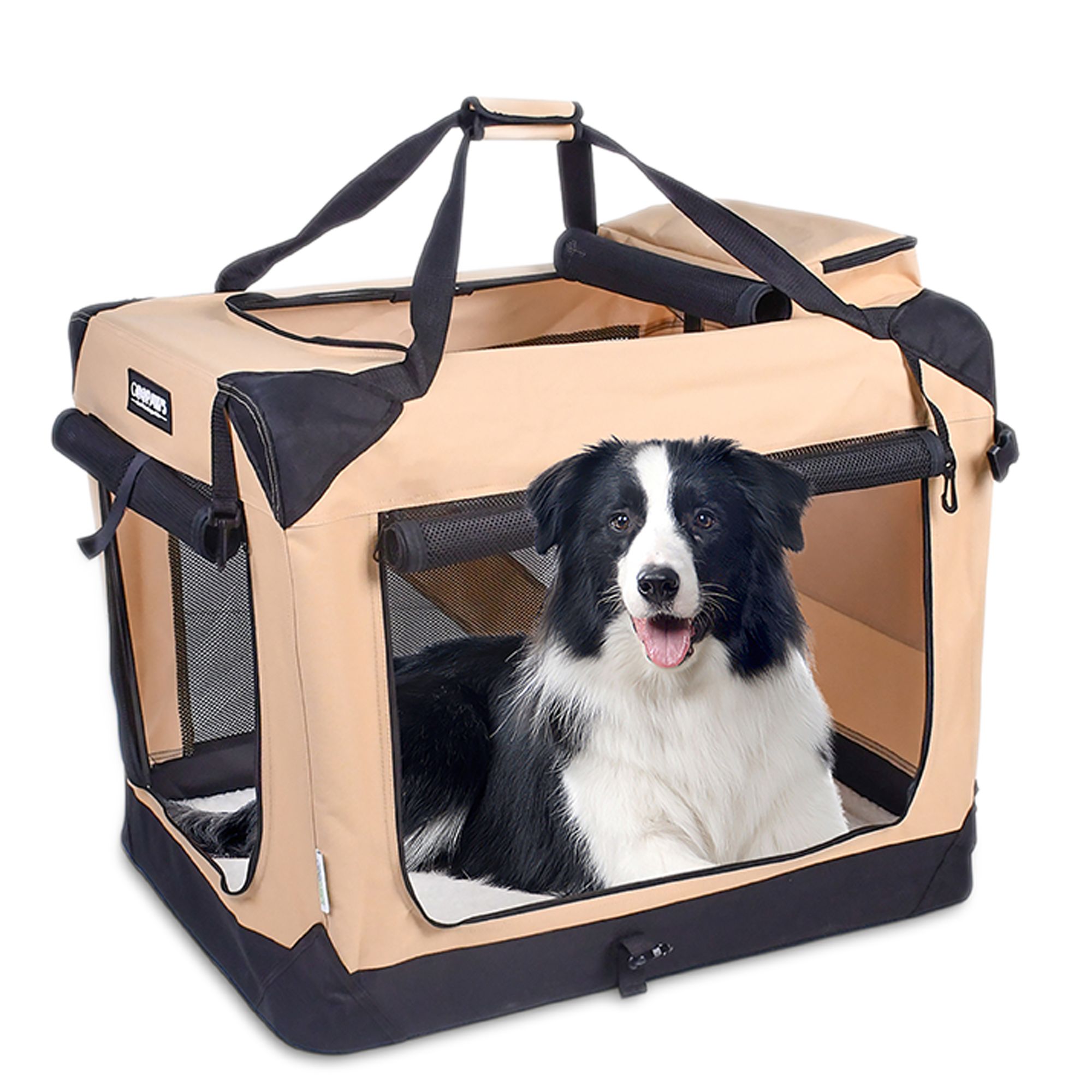 Jespet 3 Door Dog Crate in Beige, Size: 36" | PetSmart
