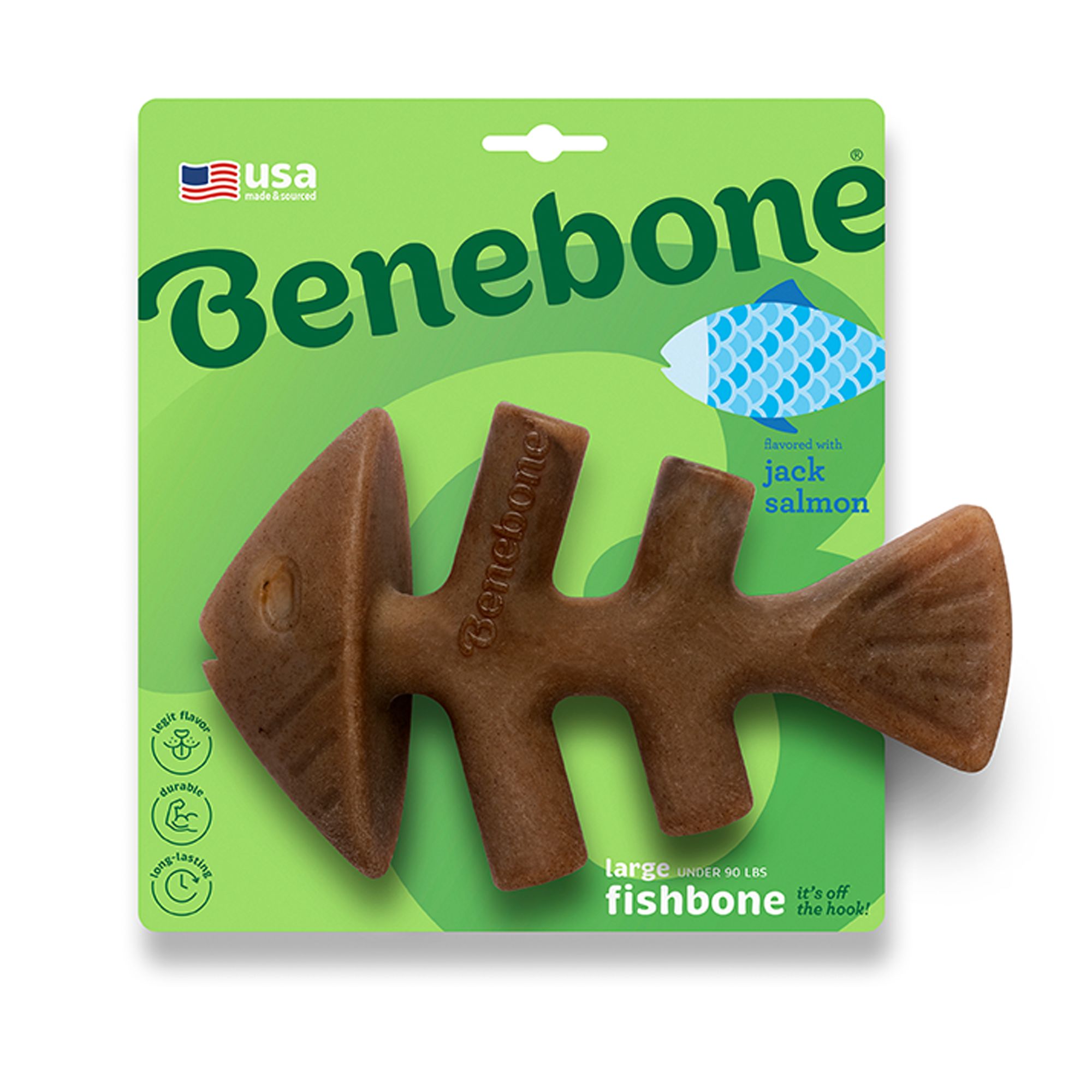 Benebone Fishbone Chew Toy, Size: Large | PetSmart