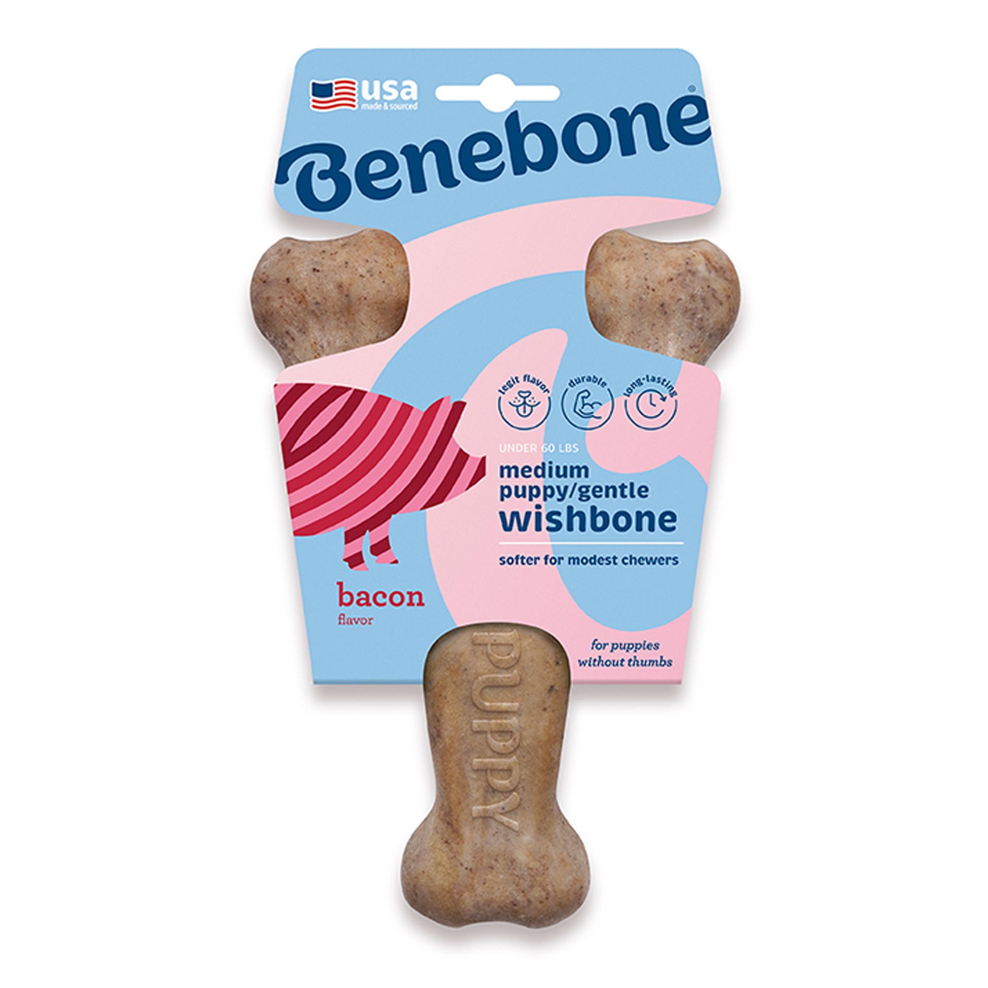 Benebone Wishbone Bacon Chew Toy, Size: Medium | PetSmart