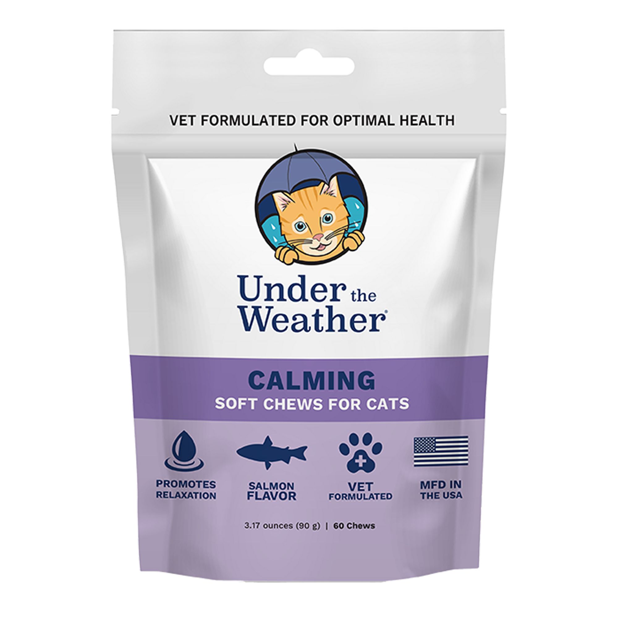 Under the Weather Calming Soft Chews for Cats - Salmon, 60 chews (90 g)