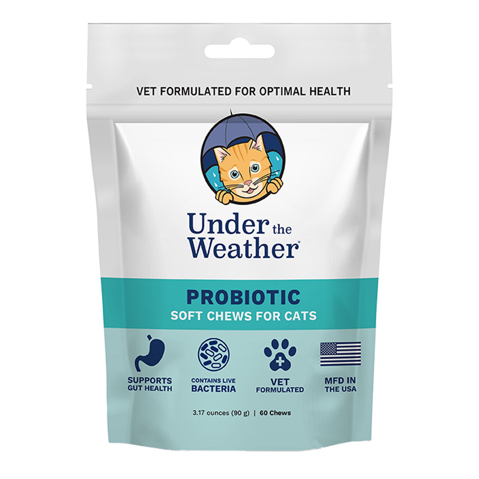 Under the Weather Probiotic Soft Chews for Cats - 60 Chews (90 g)