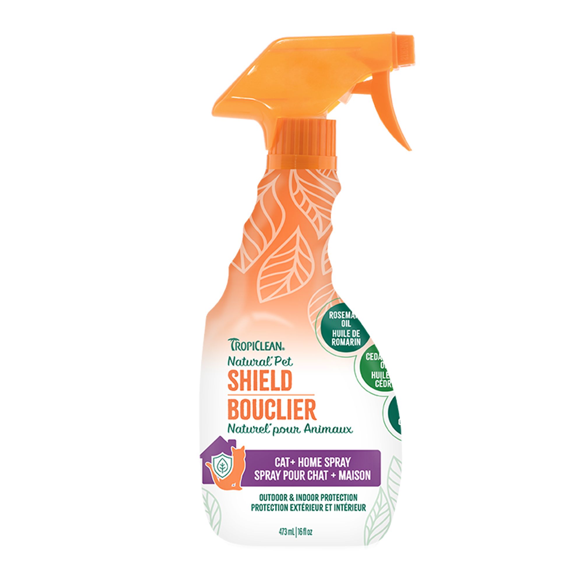 TropiClean Pet Shield Cat Flea & Tick Spray, 473ml (473 mL)
