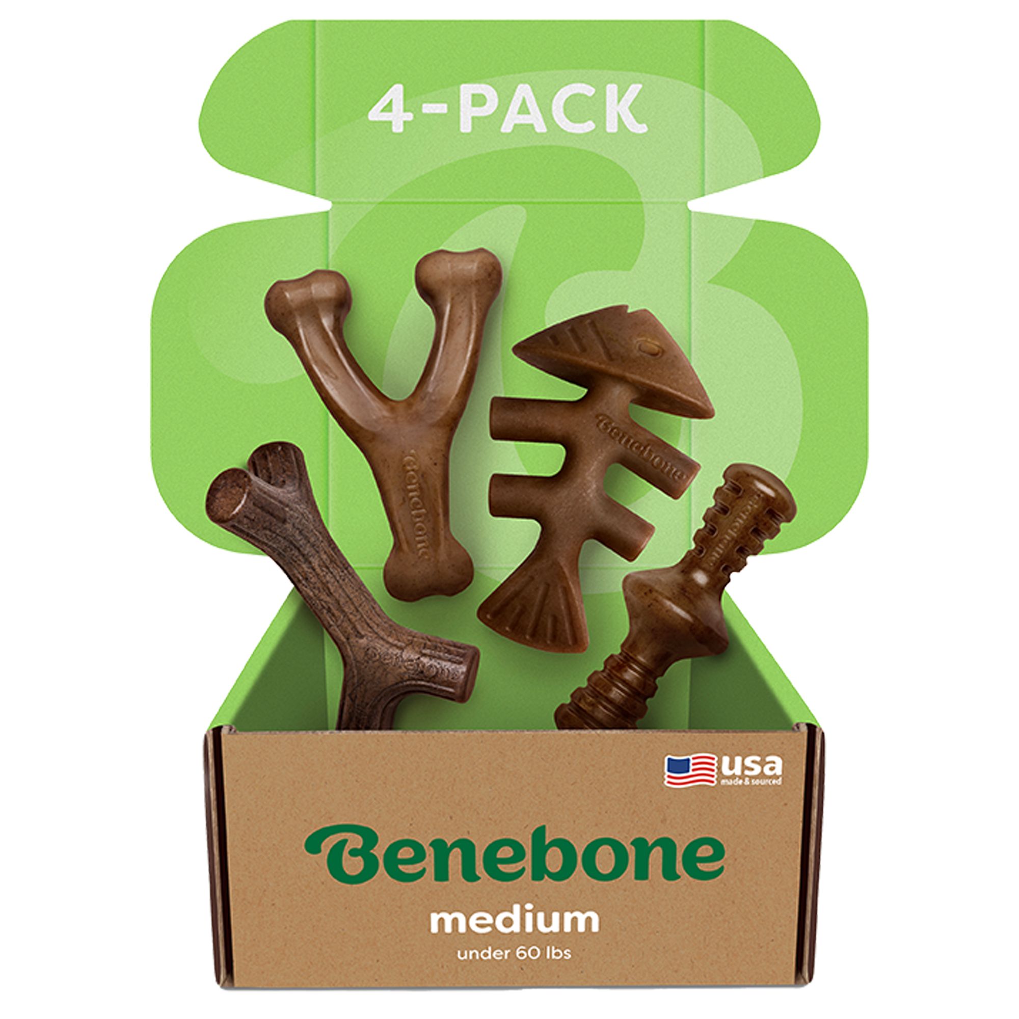 Benebone 4 Pack Dog Chew Toys | PetSmart Size: Medium