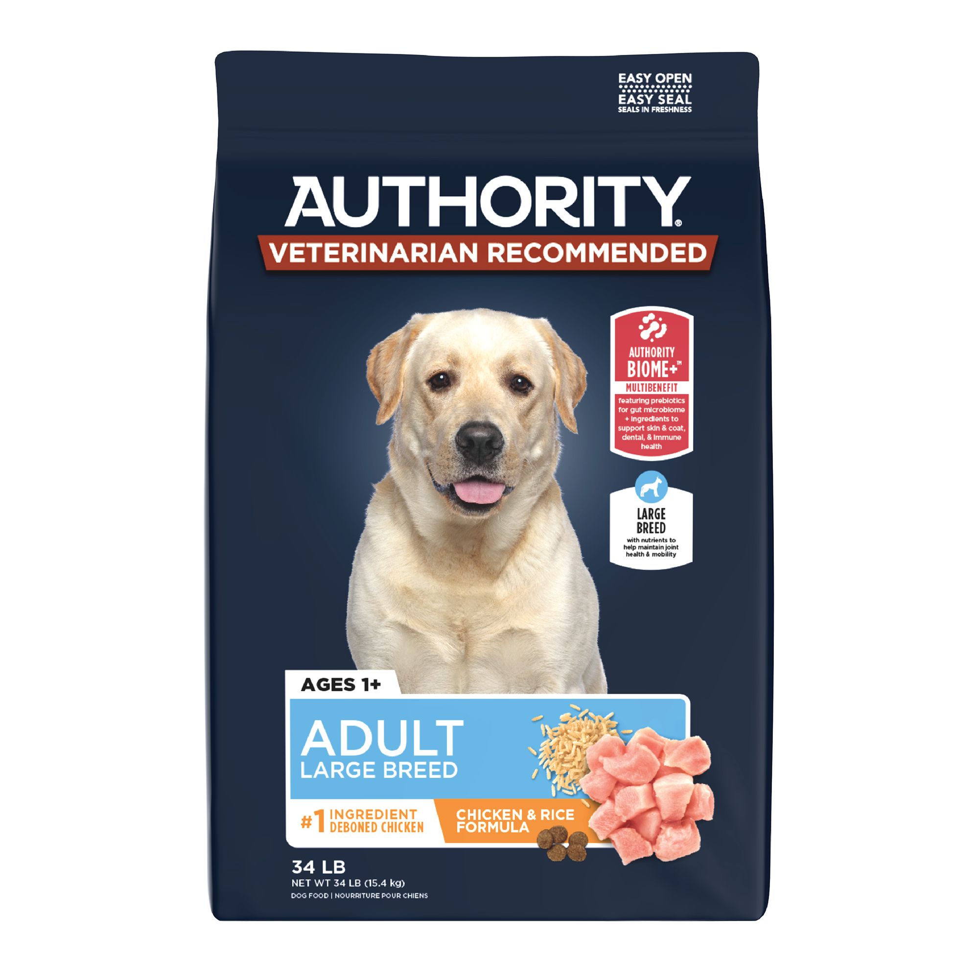 Authority Everyday Health Large Breed Adult Dry Dog Food - Chicken & Rice (34 Lb)
