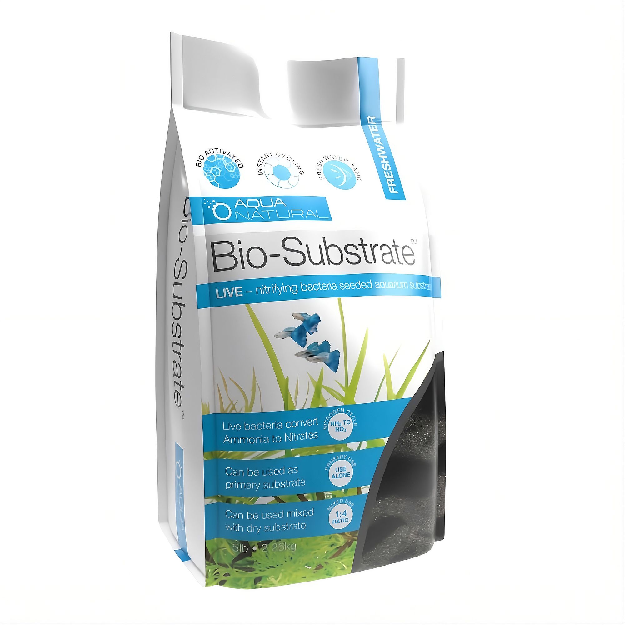 Aqua Natural Aquarium Sand - Galaxy Black Fish Tank Sand (5 Lb)