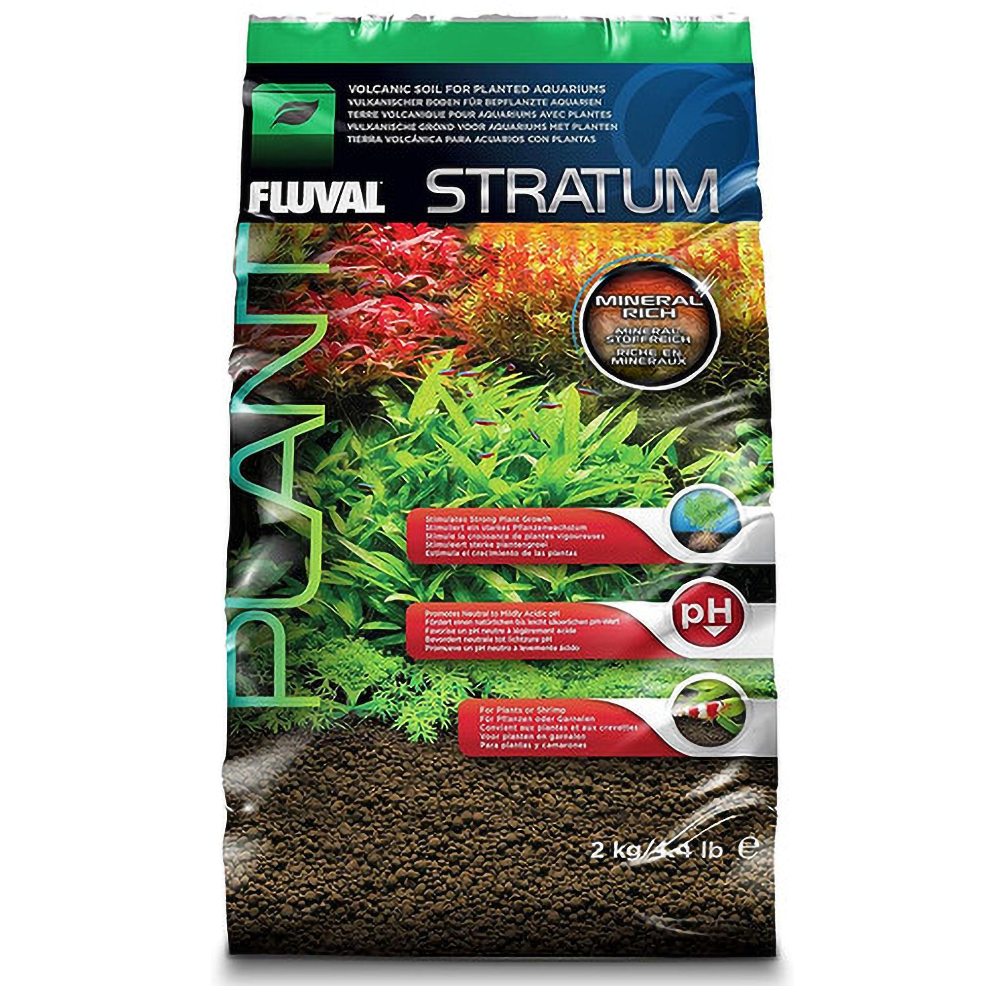 Fluval® Plant & Shrimp Stratum Aquarium Substrate Planted Tank Substrate Shrimp Substrate (4.4 Lb)
