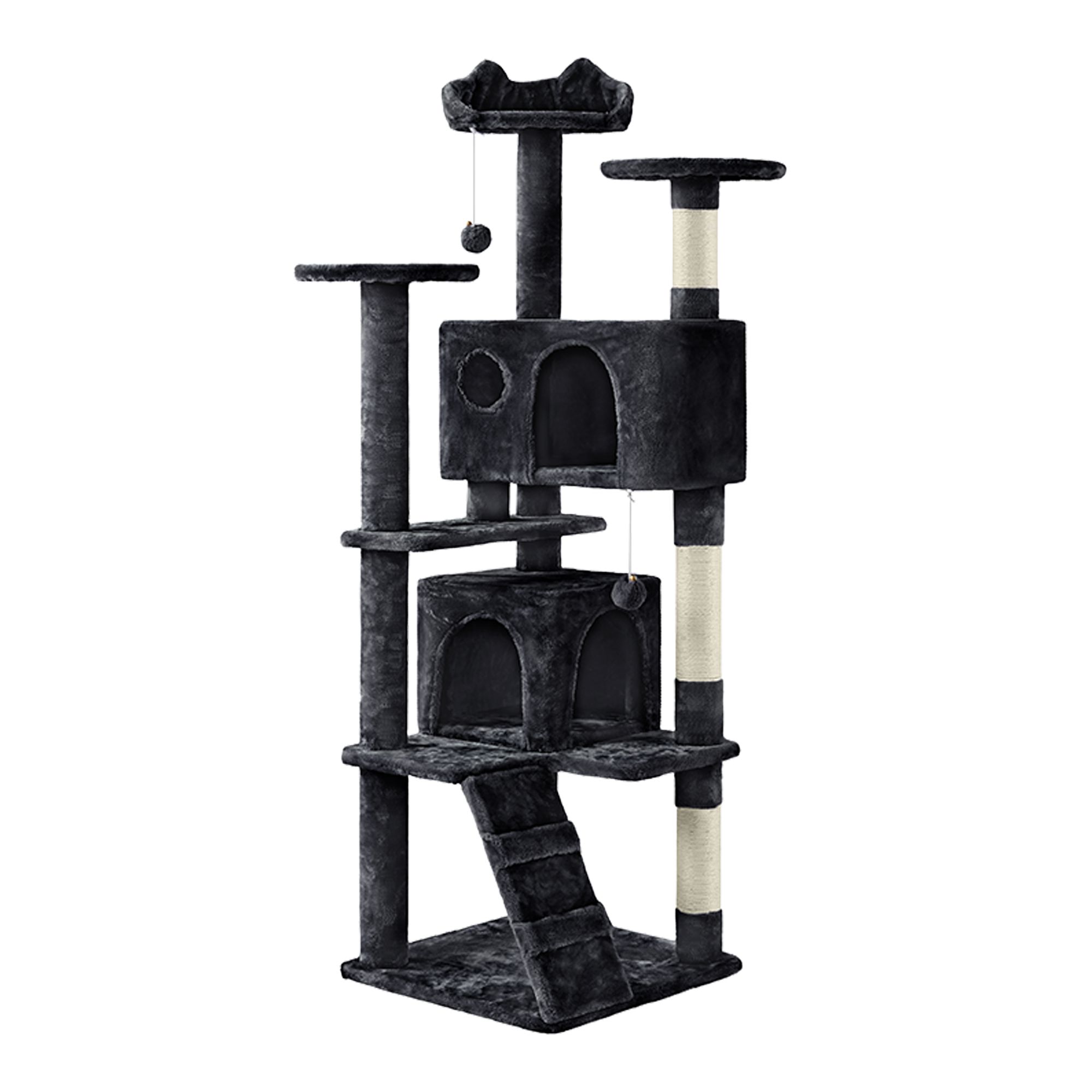 Yaheetech Cat Tree, Black, Size: 62.5"H | PetSmart