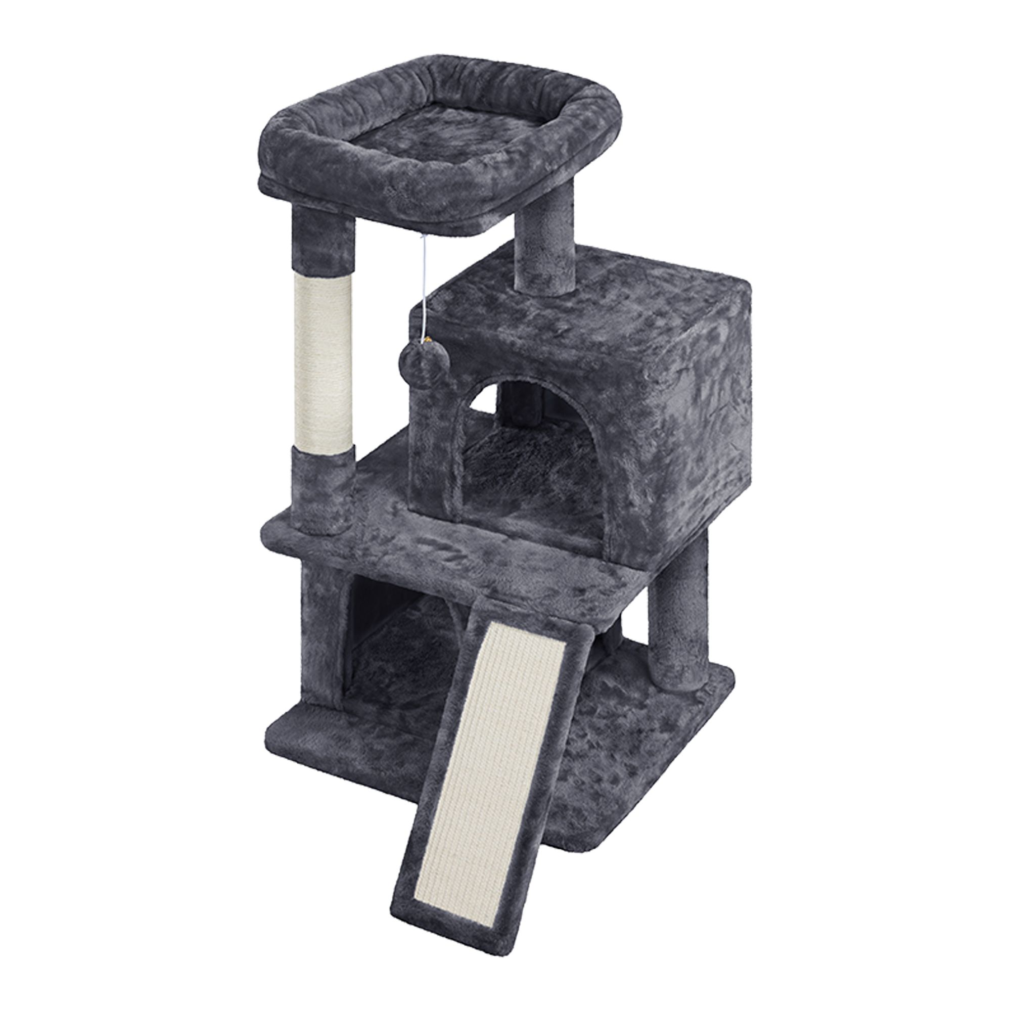 Yaheetech Cat Tree, Dark Gray in Grey, Size: 36"H | PetSmart
