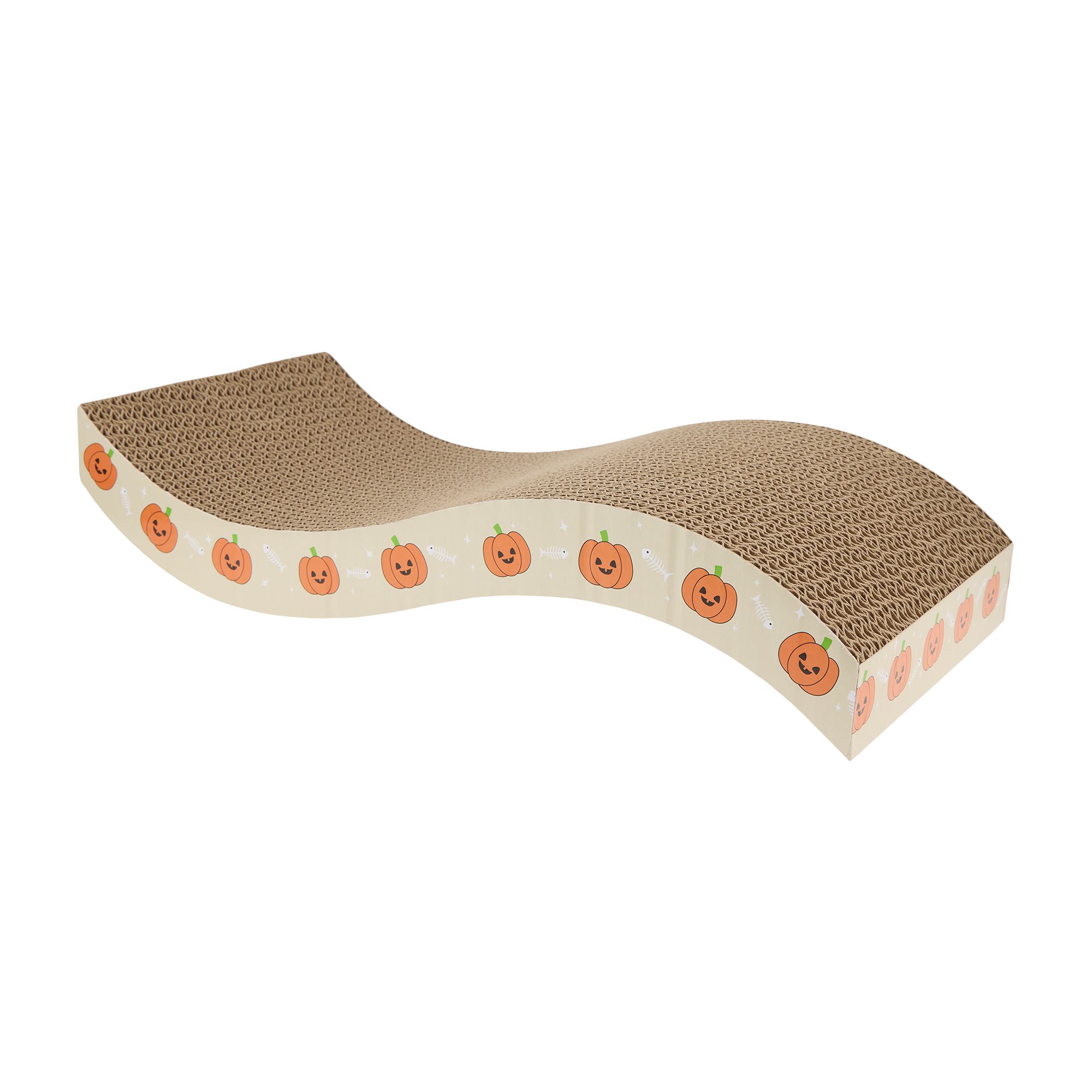 Thrills & Chills® Wavy Pumpkin Cat Scratcher 17.7 IN L X 8.5 IN W X 3.6 IN H