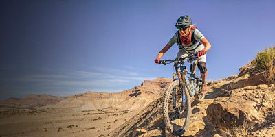 Abigale Youcha rides her mountain bike