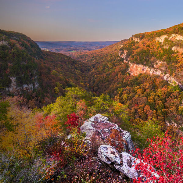 A view of Cloudland Canyon, Georgia in the fall