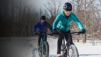 Fat biking in the snow