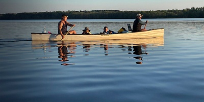 Members of the Onondaga Nation paddling on local waters