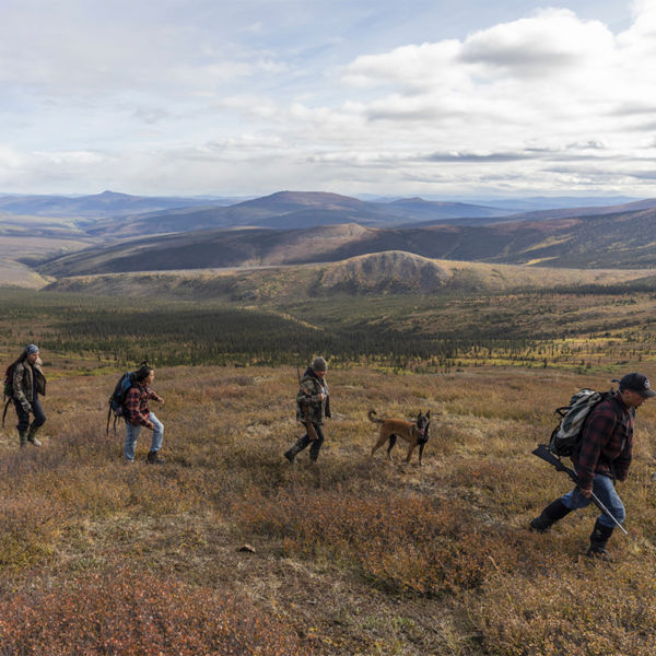 Caribou hunting with Jody Potts, her kids, Izzy, Denali, and Quannah, and their friend Gabe outside Eagle Village, Jody's hometown.