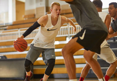 CROSSOVER White Basketball Arm Compression Sleeves