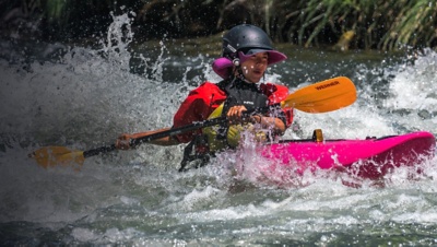 A participant of Paddle Tribal Waters 2022 