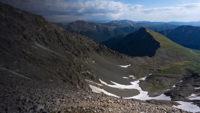 Kelso ridge and Kelso mountain as seen from Torrey's Peak, Colorado