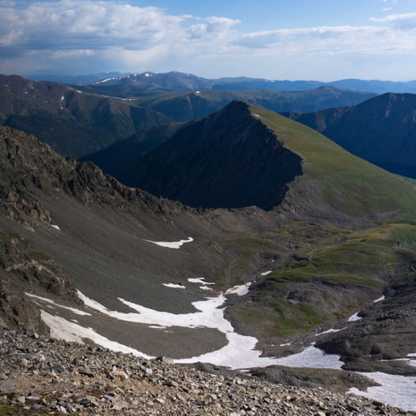 Kelso ridge and Kelso mountain as seen from Torrey's Peak, Colorado