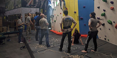 Climbers at the Public Lands Store