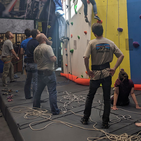 Climbers at the Public Lands Store