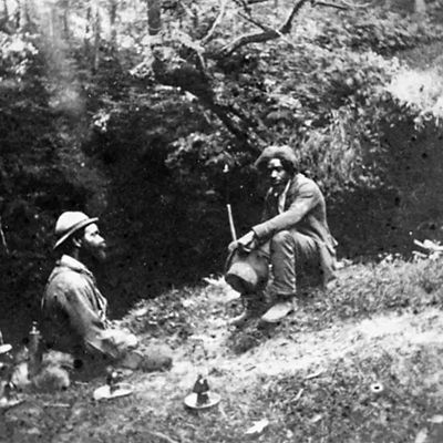 Mat (left) and Nick (right) Bransford near the entrance to Mammoth Cave.