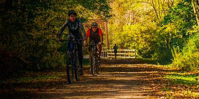Bikers  on the Great Allegheny Passage trail