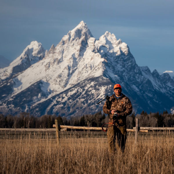 Josh Metten photographing in the Grand Tetons