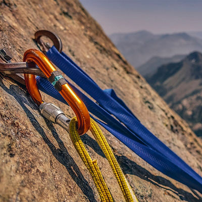 Rock Climbing Anchor and Bolts with Mountain Vista