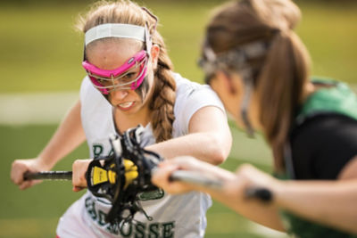 Girls lacrosse goggles store over glasses