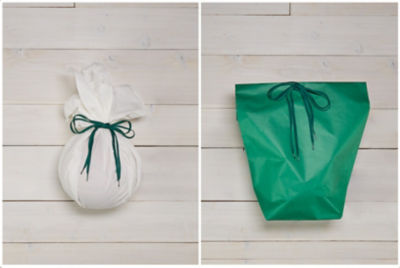 Side by side image of two ways to wrap a basketball