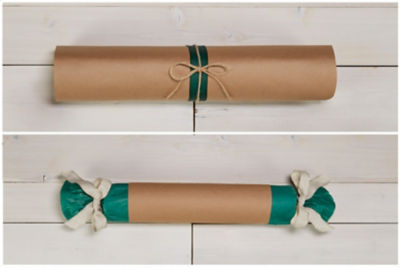Two separately wrapped yoga mats