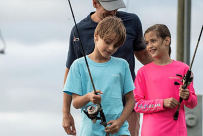 Columbia Kids' PFG Fish Flag Snapback Cap