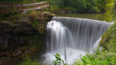 A view of Cedar Cliff Falls, Cedarville, Ohio