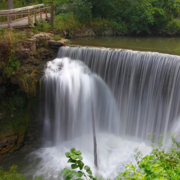 A view of Cedar Cliff Falls, Cedarville, Ohio