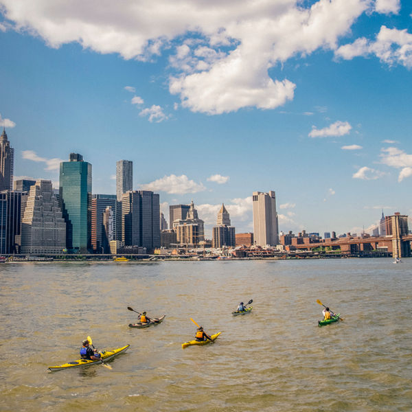 Kayakers on the Hudson River