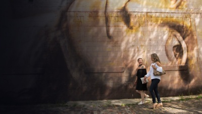 Mural in the Short North Arts District; Art: Mona Lisa by Brian Clemons