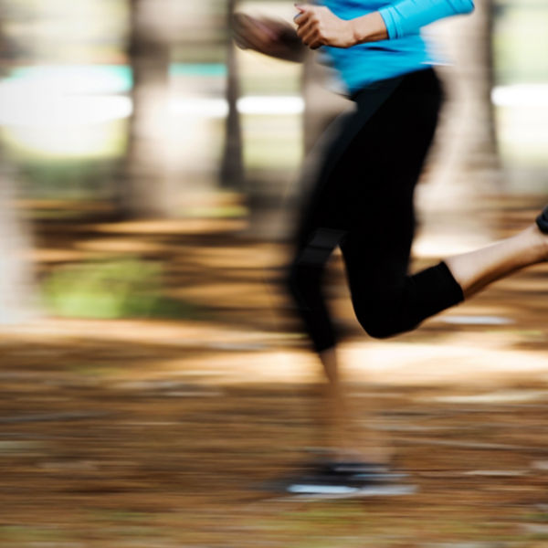 motion blurred runner
