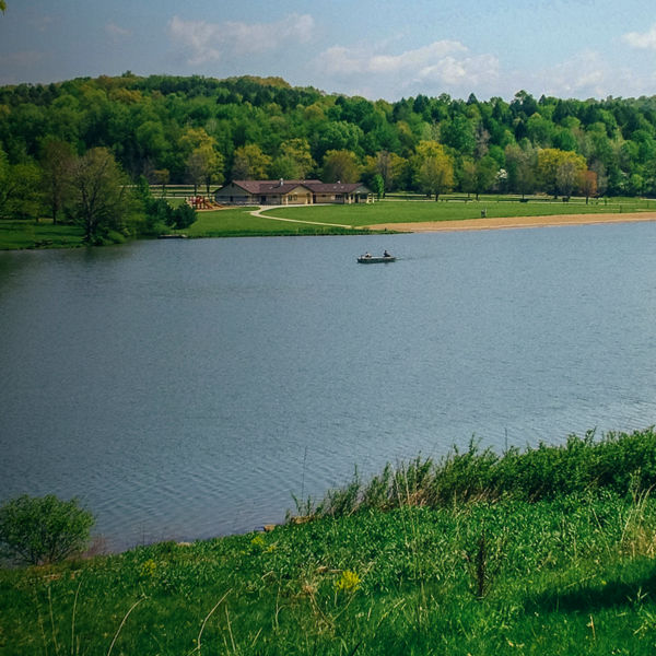 A view of the lake a Keystone State Park