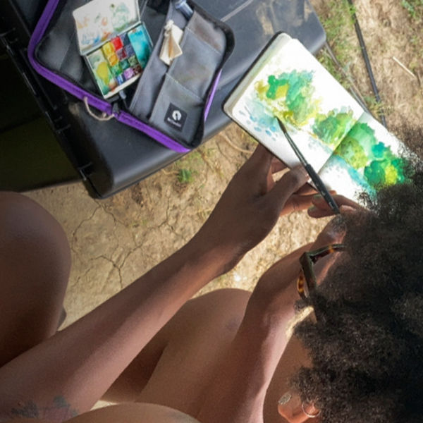 Latasha Dunston plein-air painting