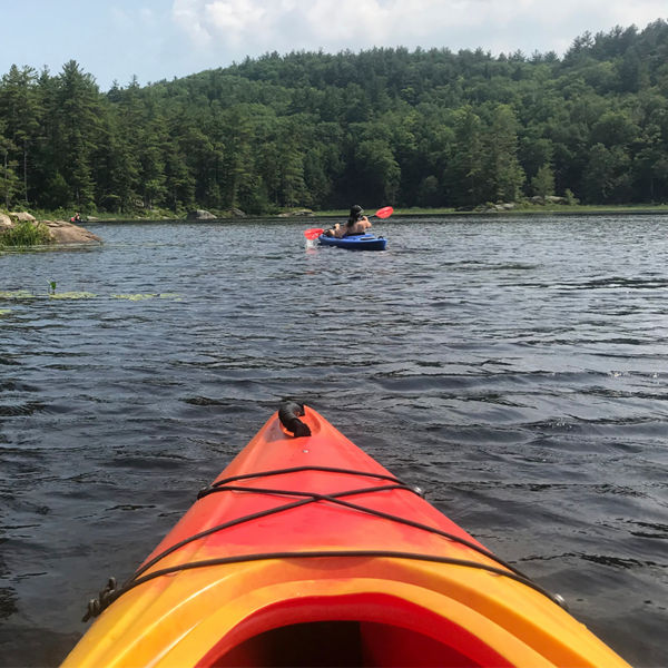 Summer adventures in New Hampshire kayaking in Pawtuckaway State Park