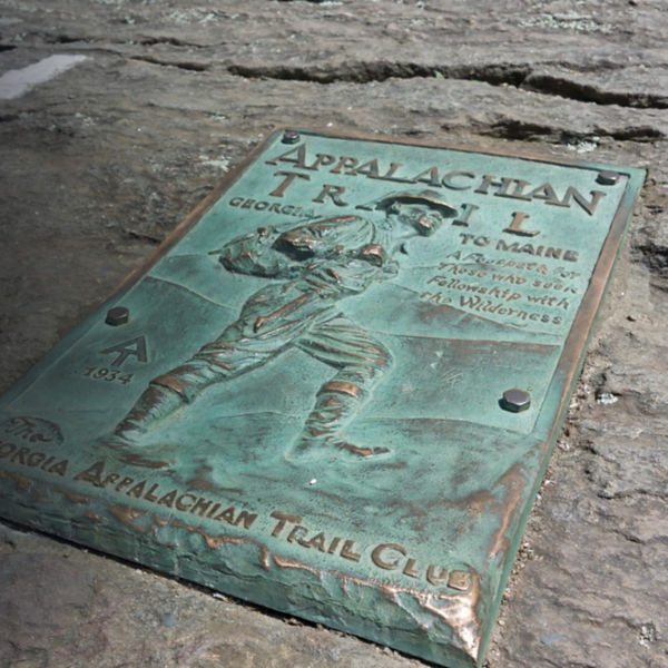 Appalachian Trail Plaque on Springer Mountain