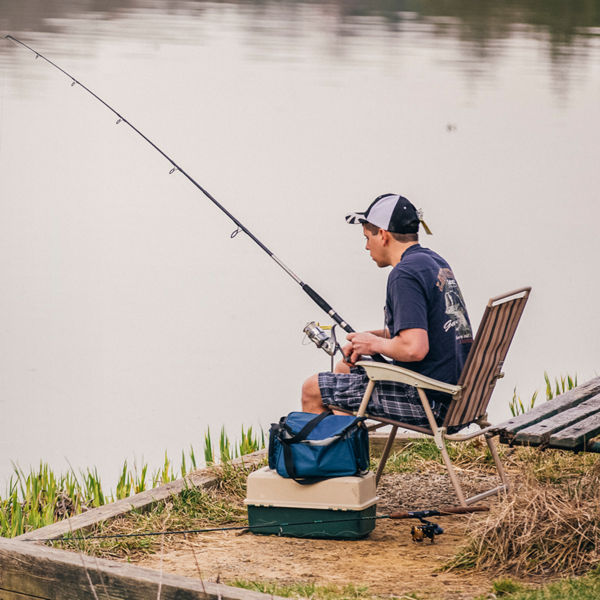 A fishing tackle room is mostly tucked away into the semi-public