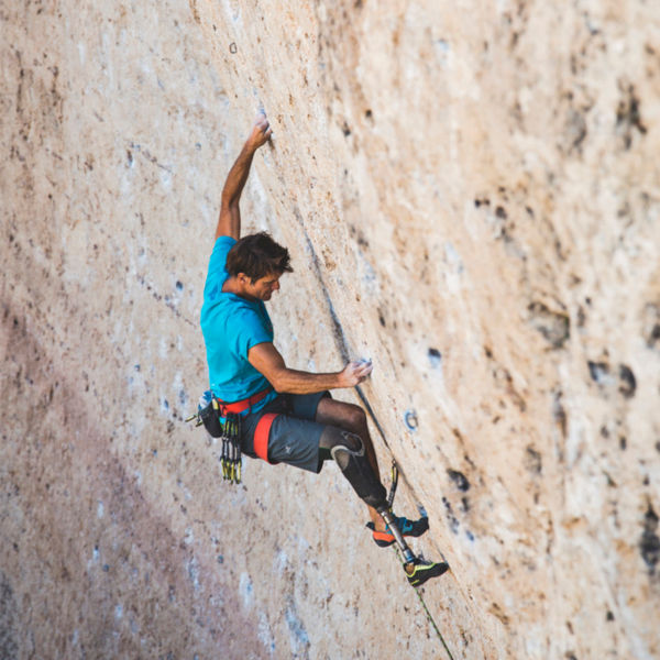 Craig DeMartino climbing Sharks with Lasers in 10 SLEEP WY. 