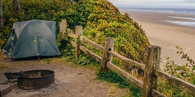 A campsite in Kalaloch, WA