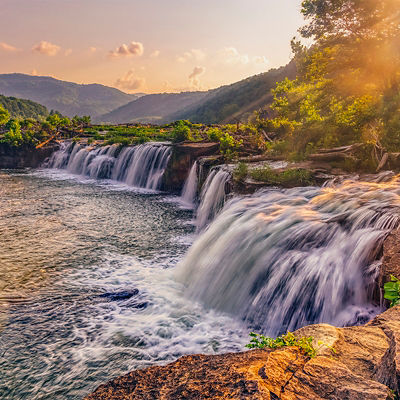 Sandstone Falls in New River Gorge National Park, West Virginia, USA